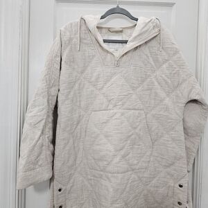 Madewell Cream Quilted Hoodie